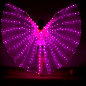 ALAS LED CAPA LUMINOSA ROSA 145 CM X 300 CM X 210 LEDS (PILAS NO INCLUIDAS)